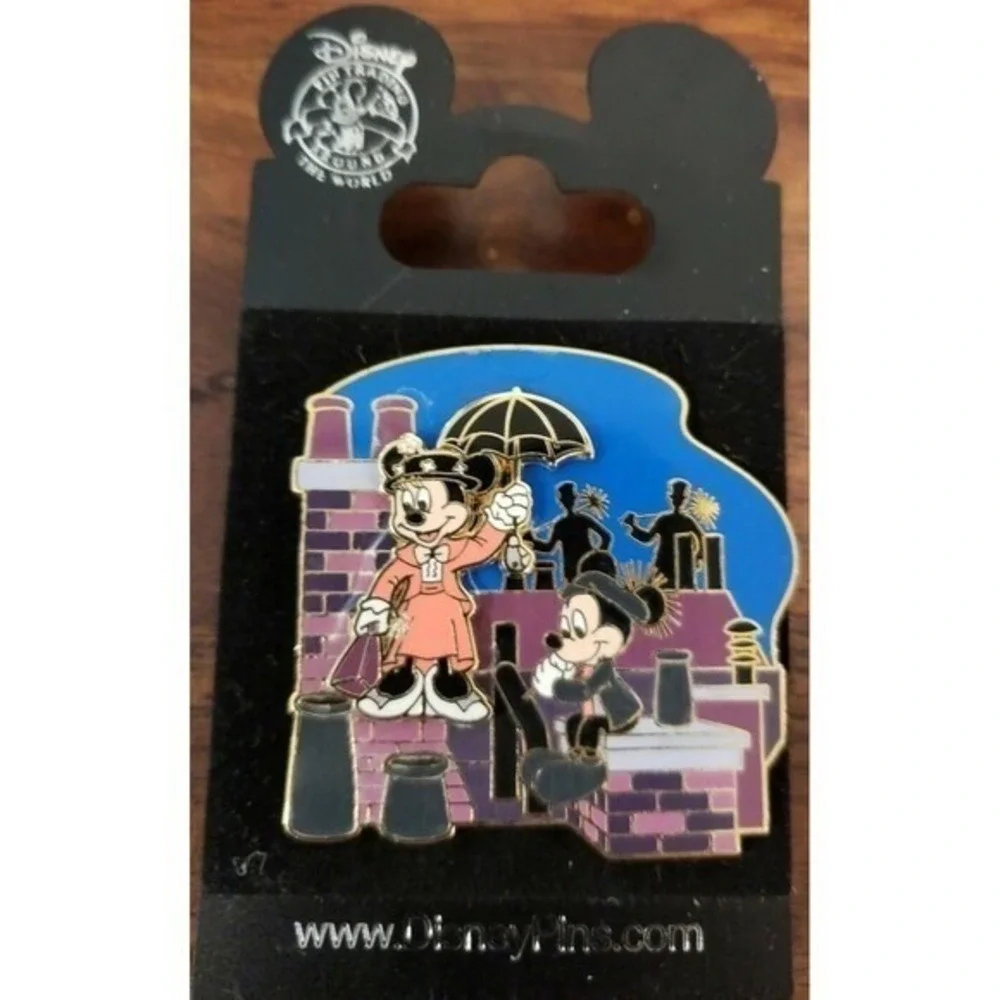 Disney Mary Poppins Rooftop Movie Moments Minnie Bert Mickey SLIDER Pin 60752